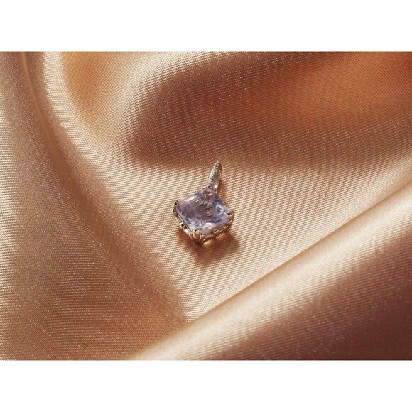 925 Sterling Silver Diamond Moonstone Necklace, Blue Moonstone Drop Necklace - Picture 1 of 10